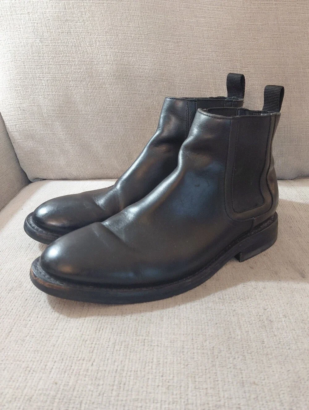 Thursday Boot Company Men's Black Leather Chelsea Ankle Boots Size 8